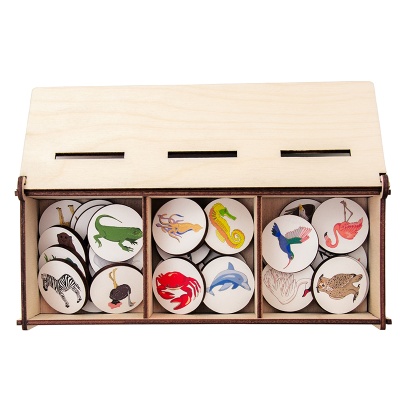 Сортер-комодик «Морские обитатели, животные, птицы», Сибирские игрушки