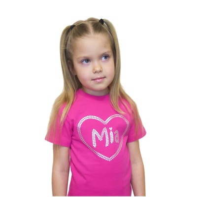 Туника (топ) Mia с принтом сердце, фуксия