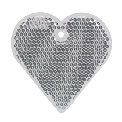 Светоотражатель пешеходный призматический «Сердце» белый, Мамасвет