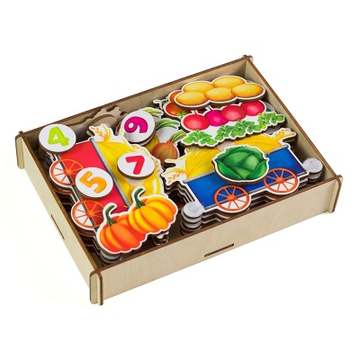 Липучки с вагончиками «Поезд с овощами», Сибирские игрушки