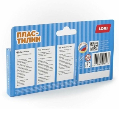 Пластилин Lori «Авто», 6 цветов
