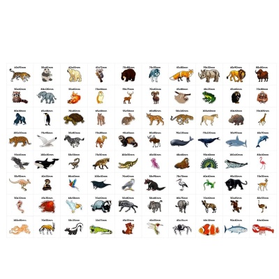 Комплект деревянных магнитов «Животный мир», Интердизайн