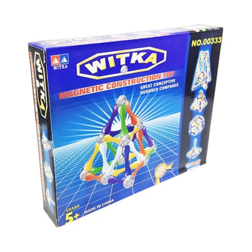 Магнитный конструктор, 36 палочек + 20 шариков, Witka