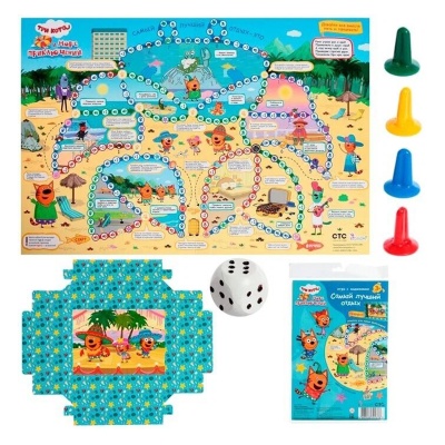 Игра с заданиями «Три кота. Самый лучший отдых» с полем 3D, ЮНСИ