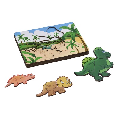 Вкладыш многослойный «Динозаврик», Сибирские игрушки
